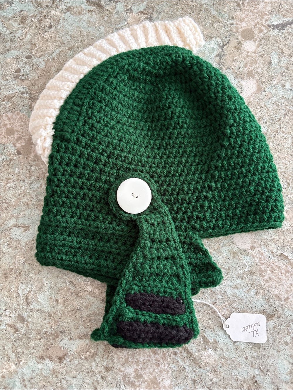 Handmade MSU Spartan Crocheted Hat - Picture 2 of 2